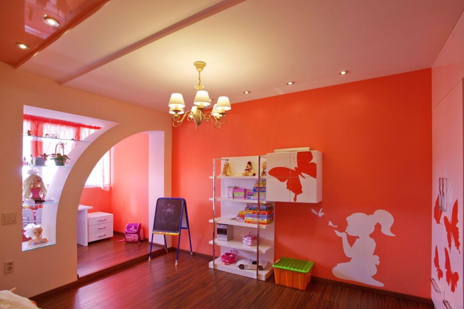 Потолок из гипсокартона для детской комнаты