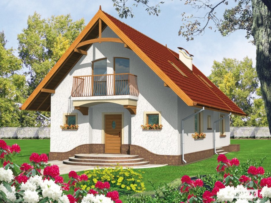 Дома с мансардой и балконом, конструктивные варианты