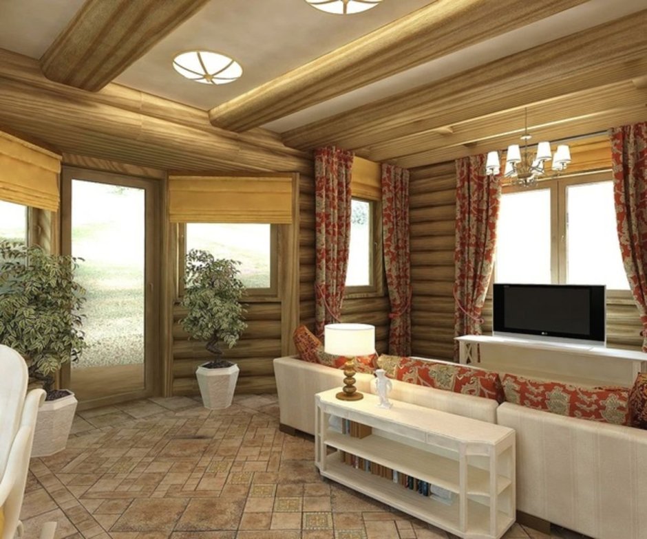 Дом-баня 6х6 с мансардой из бревна