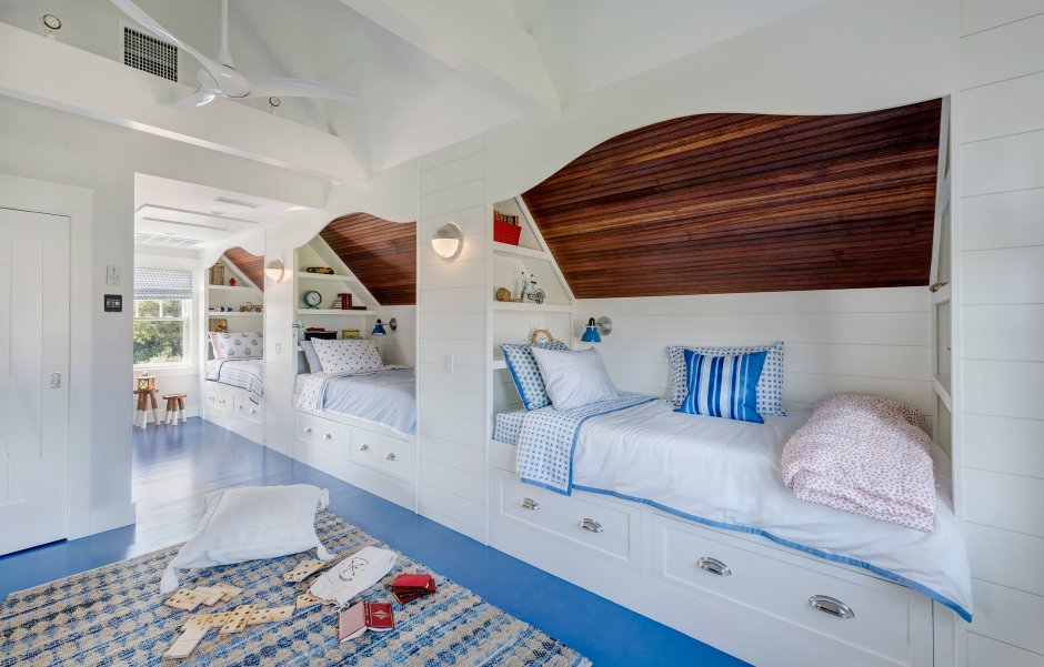 Дом мечты кровать комната морская