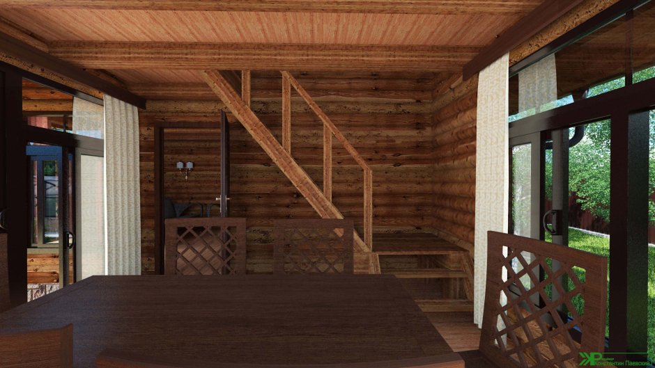 Внутренние проекты деревянных домов