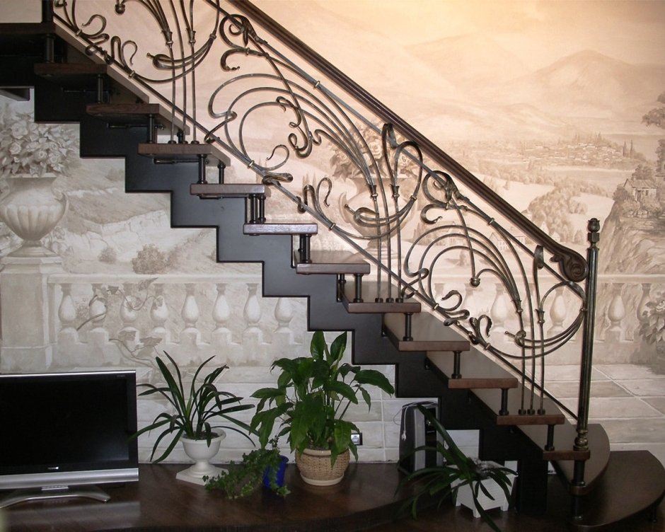Красивые железные лестницы в доме