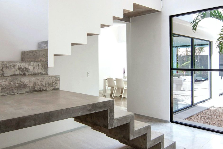Дизайнерские бетонные лестницы