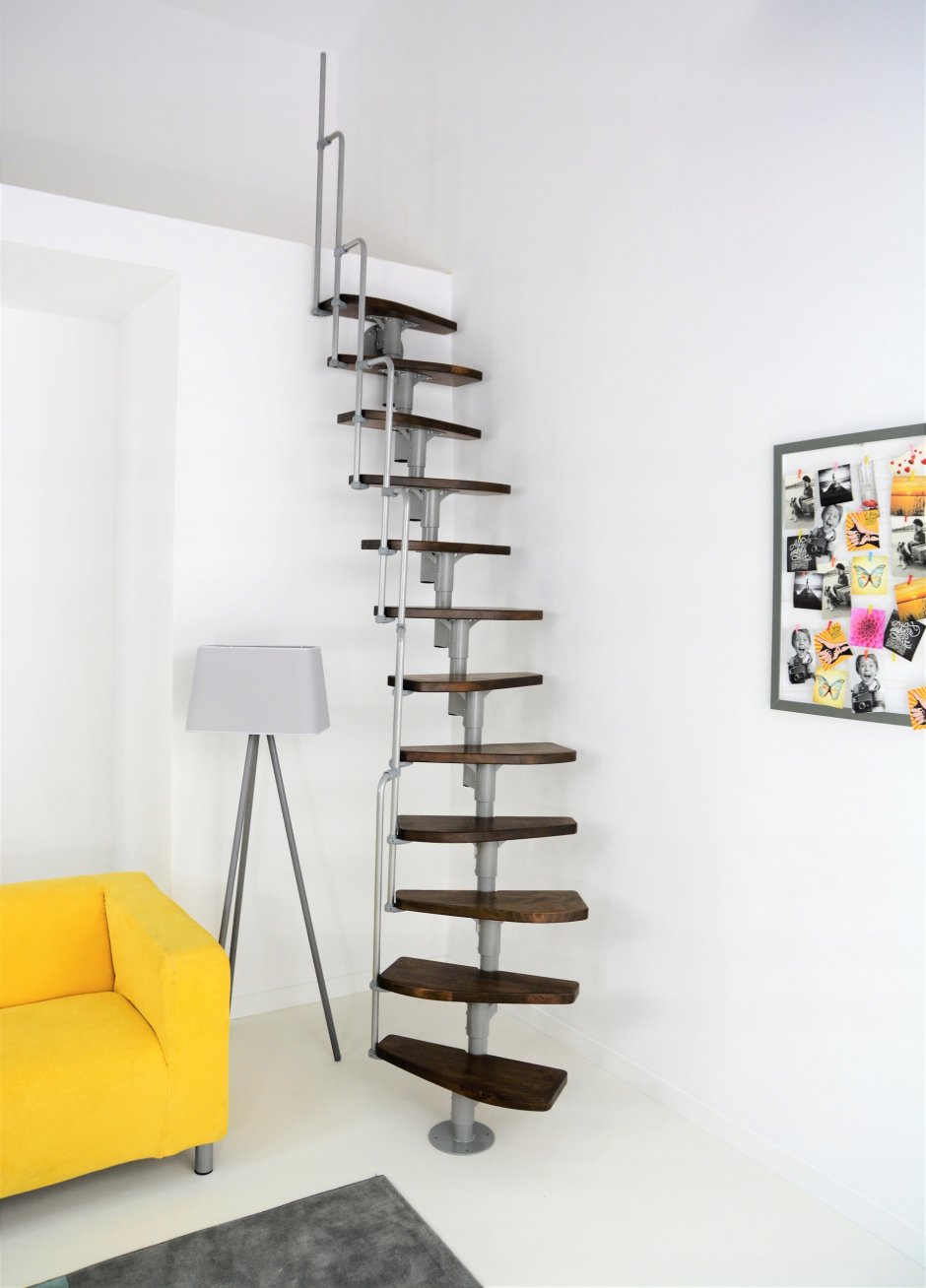 Деревянная межэтажная лестница лес-10