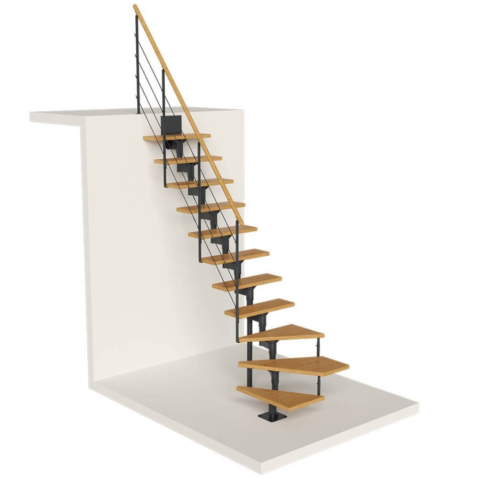 Модульная лестница в деревянном доме