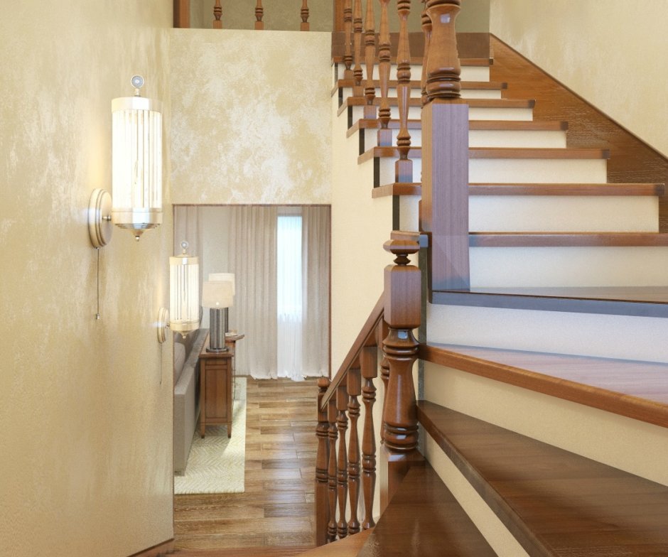 Стены на лестнице в частном доме варианты отделки