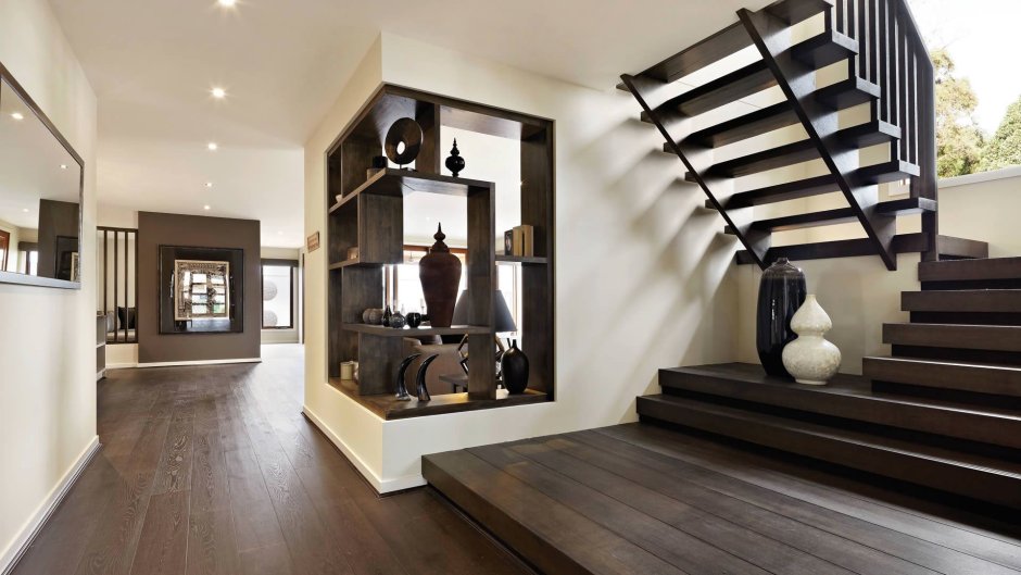 Лестница в частном доме в современном стиле