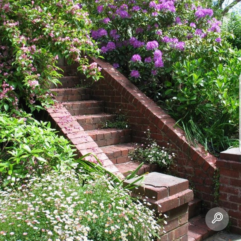 Каменная лестница в саду (49 фото)