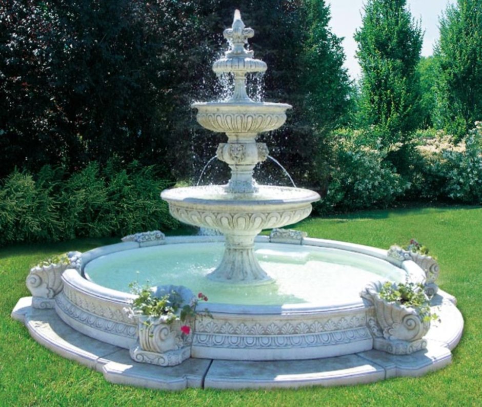 Красивые фонтаны для сада