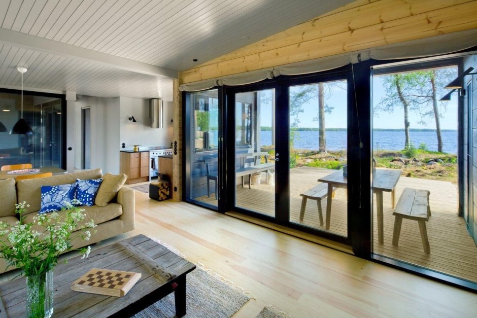 Финский домик с панорамными окнами