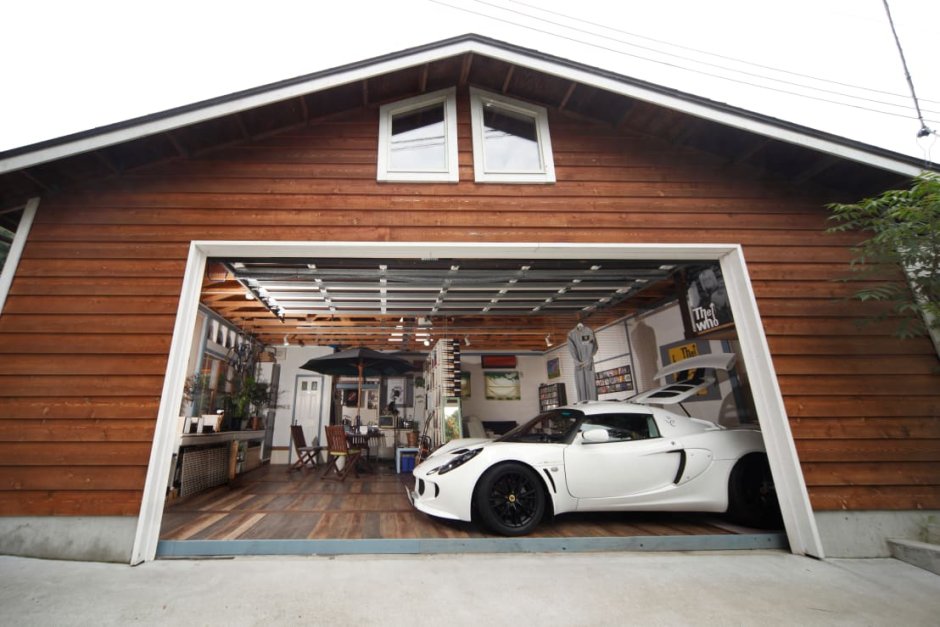 Ландшафтный дизайн гаража