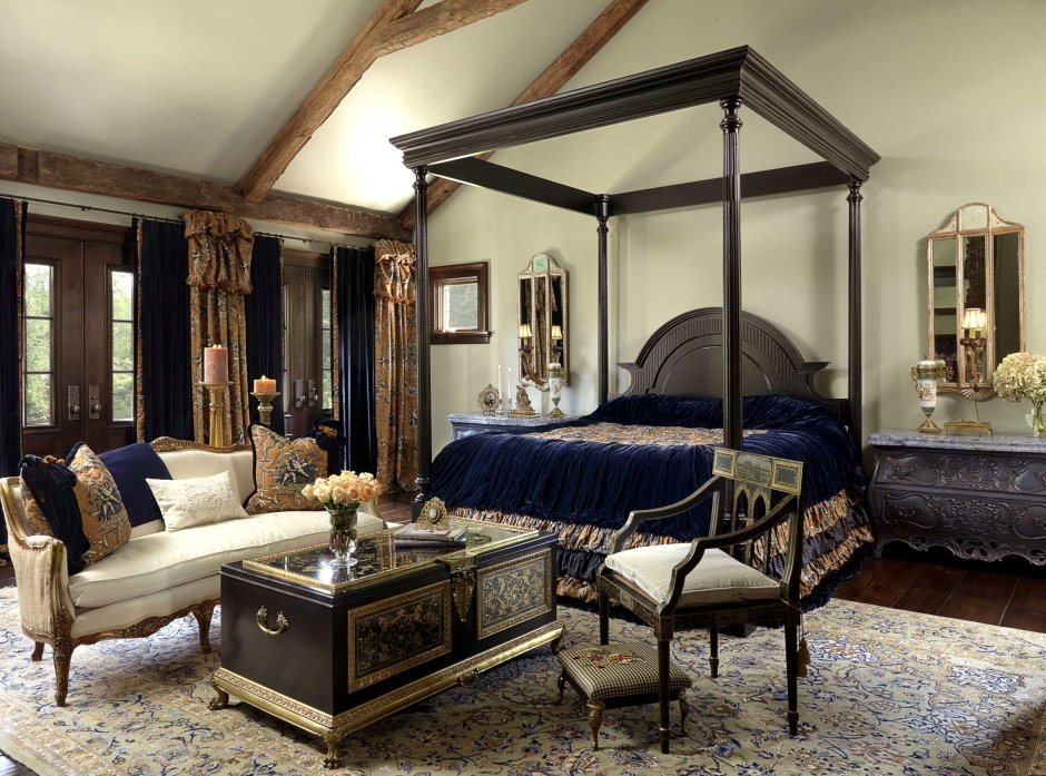 Викторианский стиль в интерьере спальни
