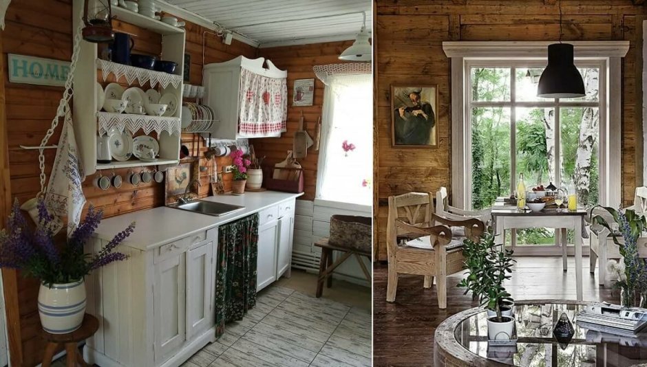Мини кухни в деревенском стиле