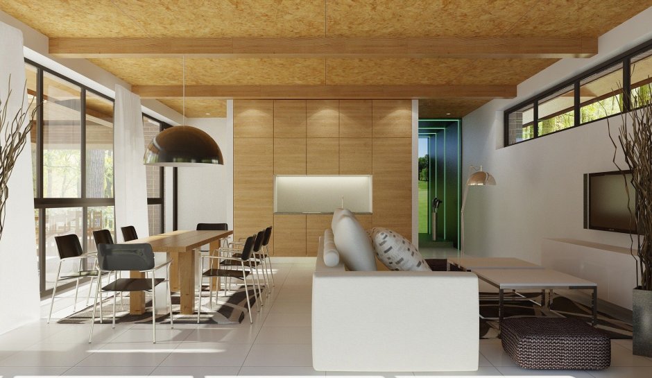 Дизайн интерьера в стиле конструктивизм сельского дома
