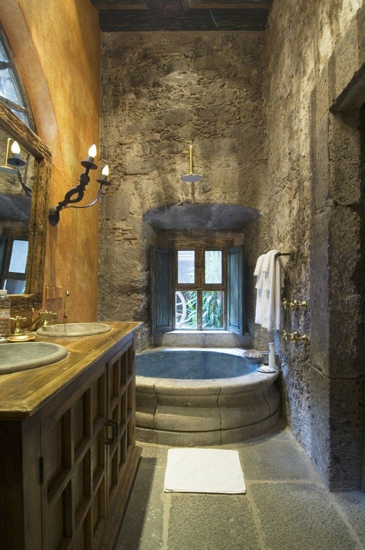 Ванная в средневековом стиле