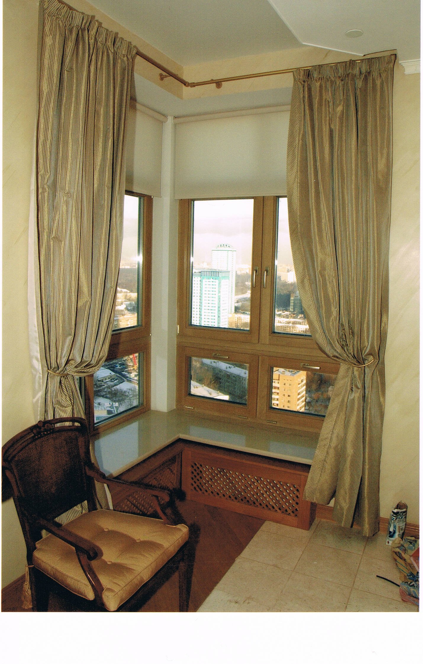 шторы для углового окна в спальне