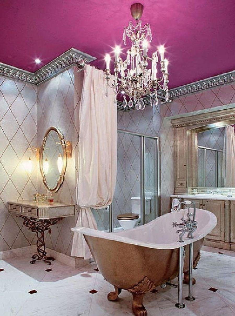 Ванная комната в стиле гламура