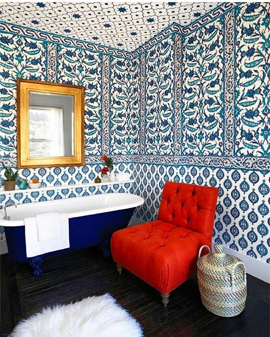 Потолок в марокканском стиле в ванной
