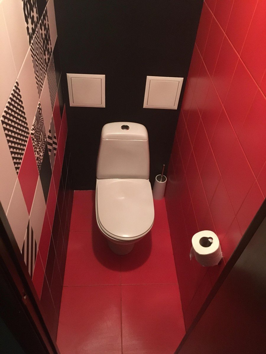 Стильный маленький туалет