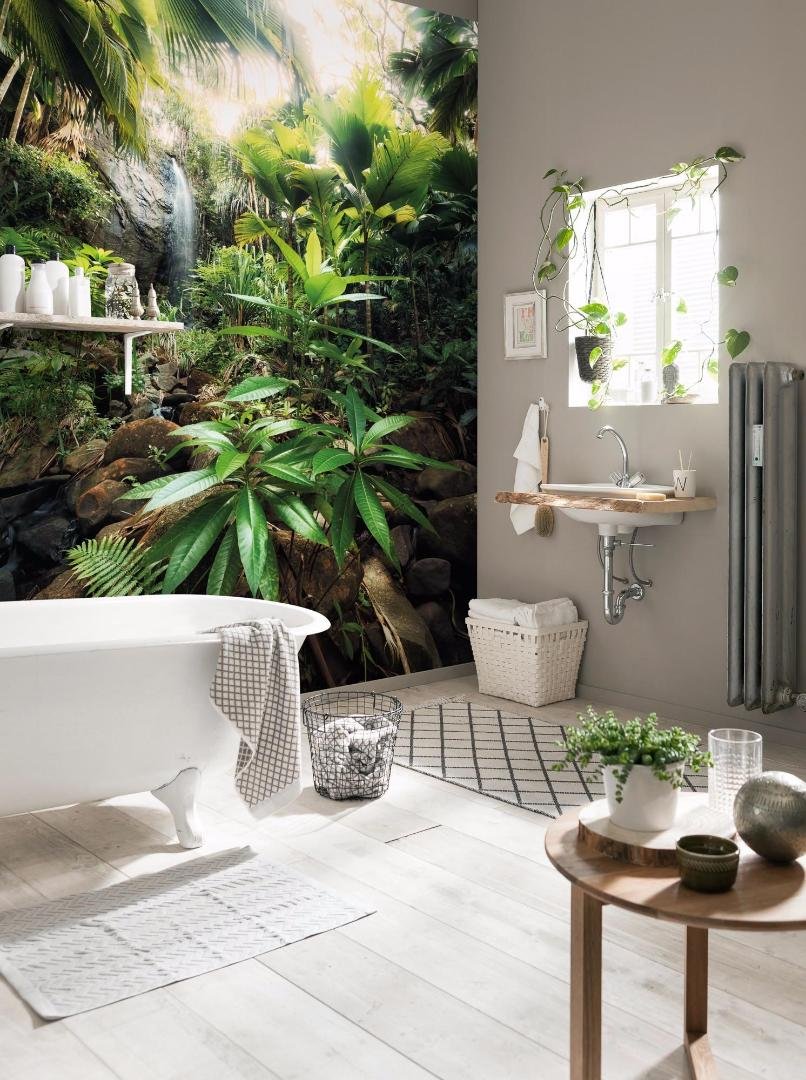 Ванная комната в стиле леса