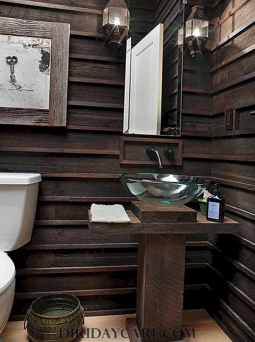 Ванная в деревянном стил