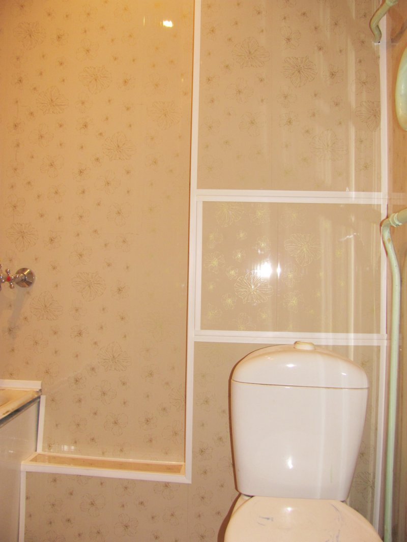 Отделка ванной комнаты 3д панелями ПВХ