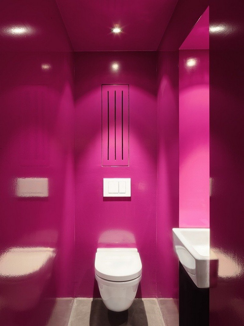 Розовый туалет дизайн (50 фото)