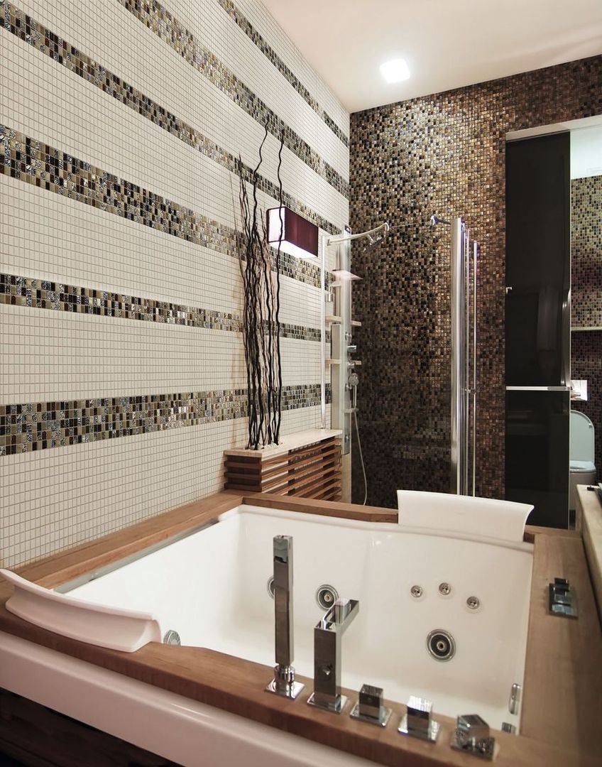 Мозаичная плитка в туалете (44 фото)