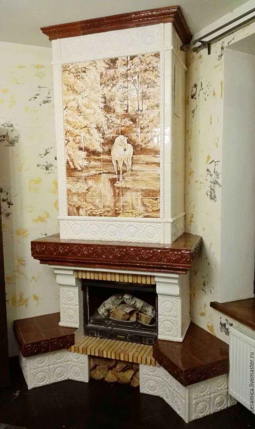 РОСПИСЬ ОБМАНКА. КАМИН. г | Girl bedroom designs, Paint fireplace, Home diy