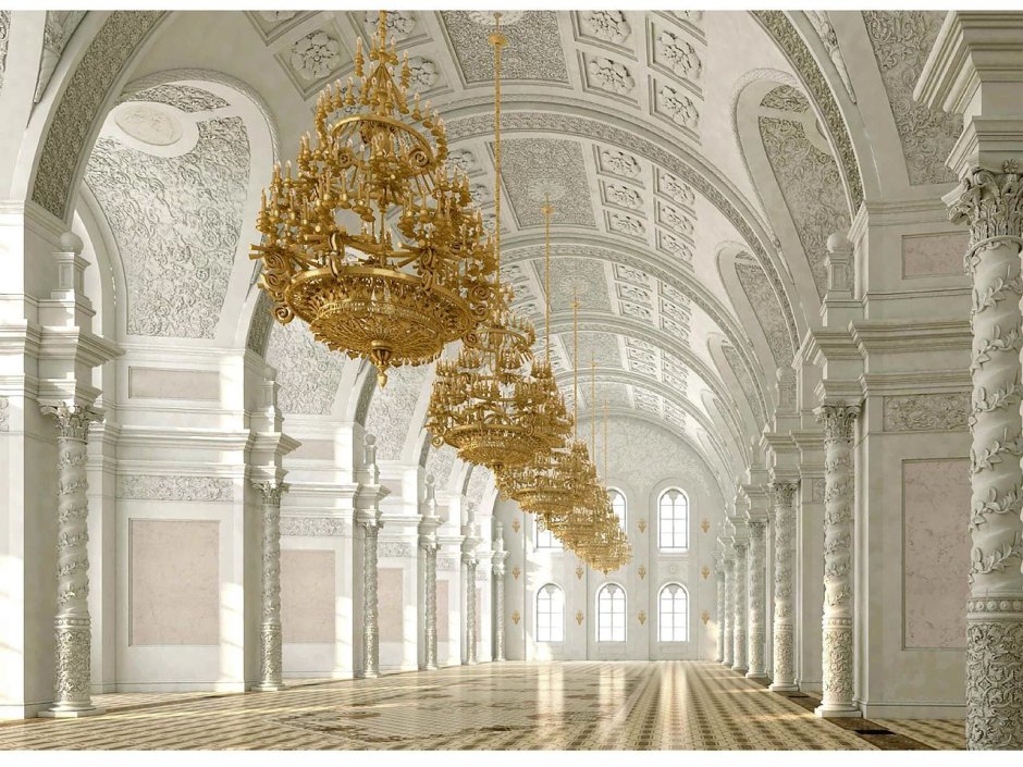 Александровский зал большого кремлевского дворца гравюра