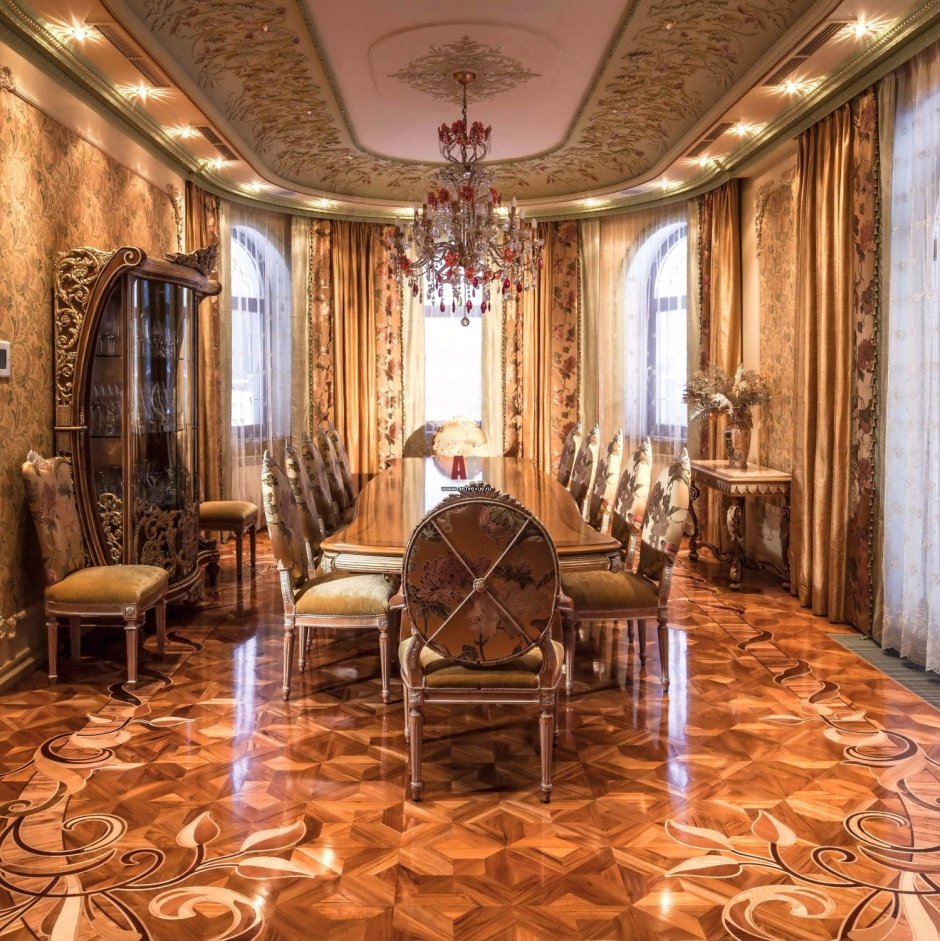 Роскошные гостиные в дворцовом стиле