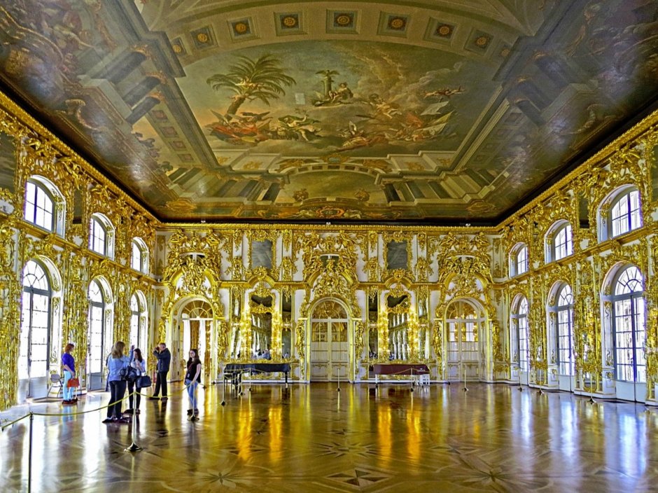 Павильон «Эрмитаж» и Екатерининский дворец. Пушкин.