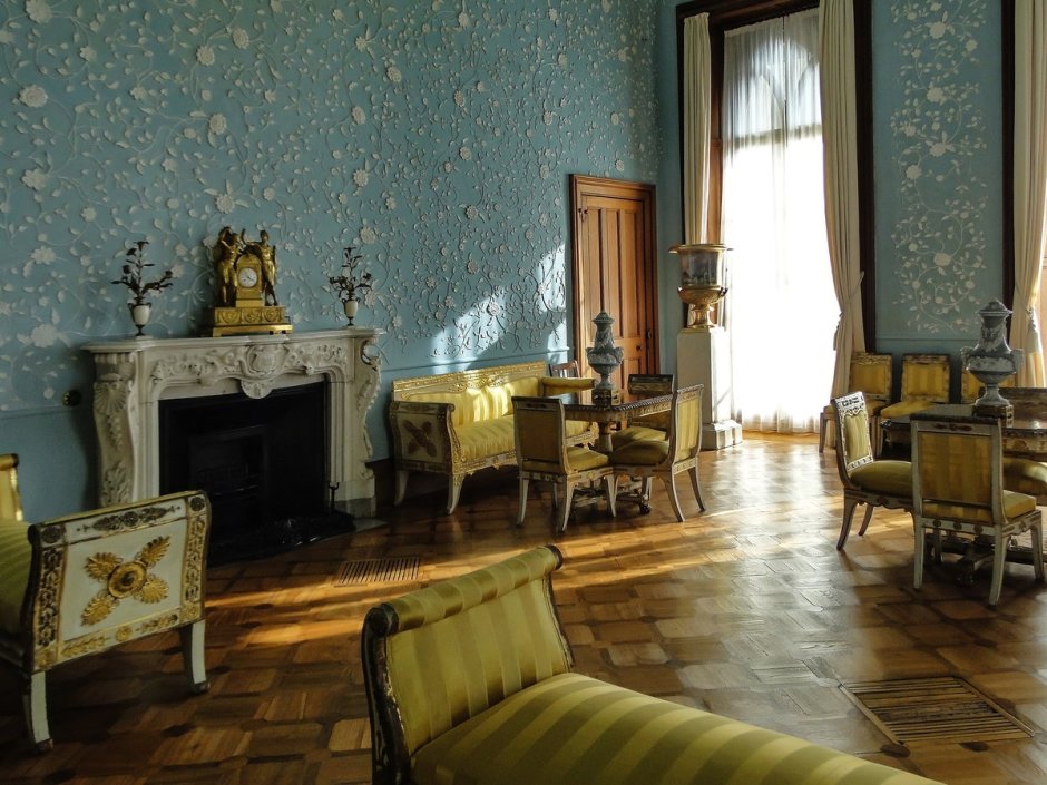 Воронцовский дворец в Крыму голубая гостиная