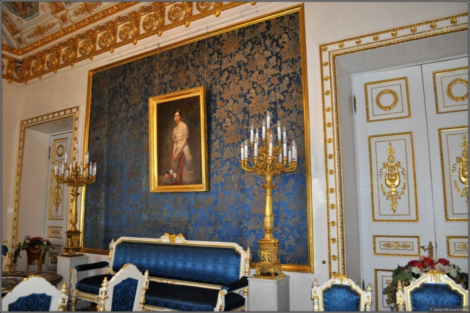 Юсуповский дворец в Петербурге синяя гостиная