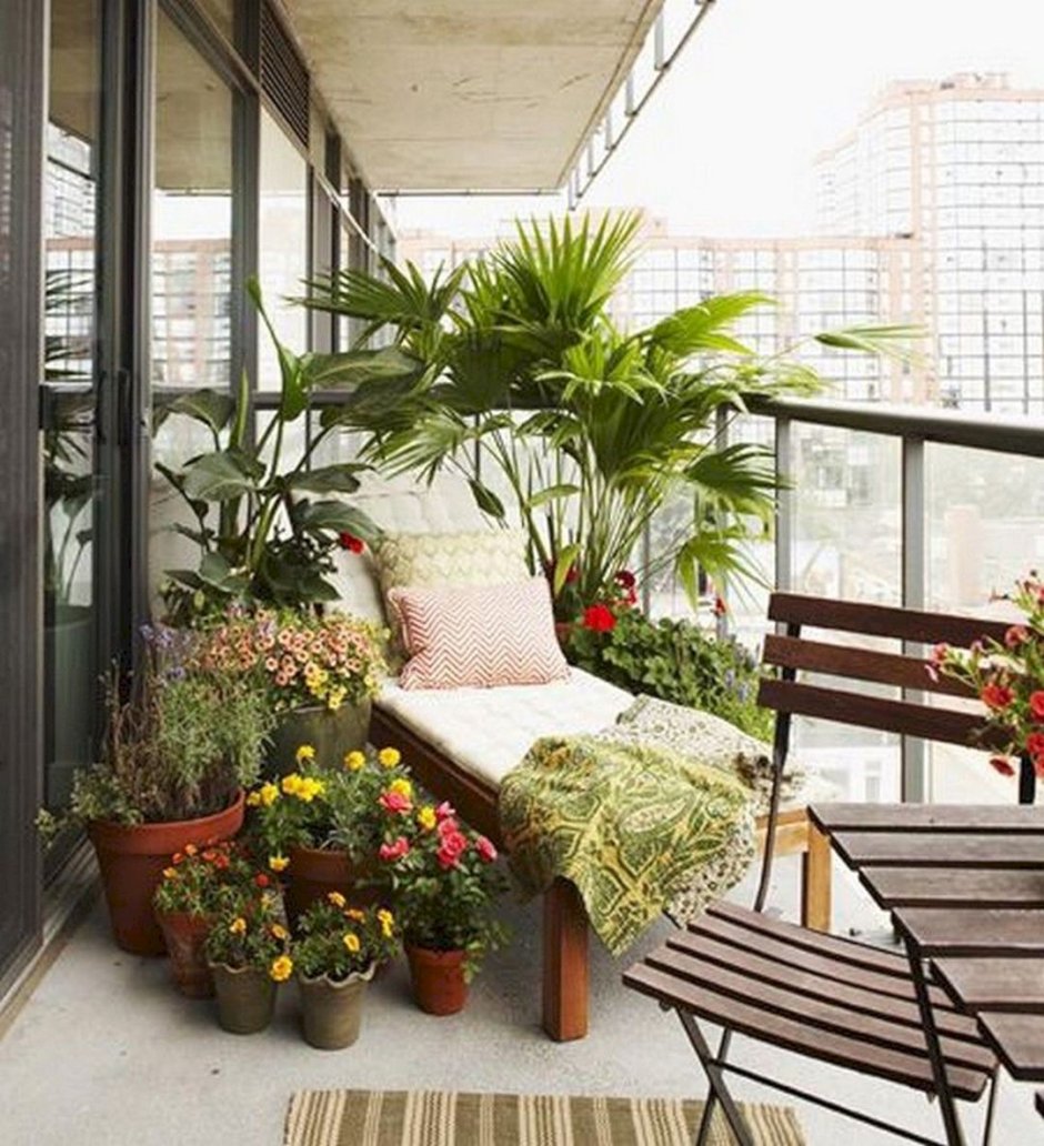 Балкон в тропическом стиле