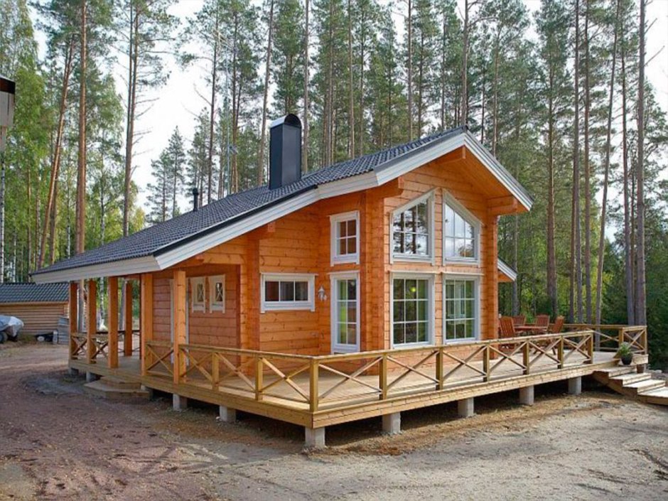 Финский деревянный дом из клееного бруса