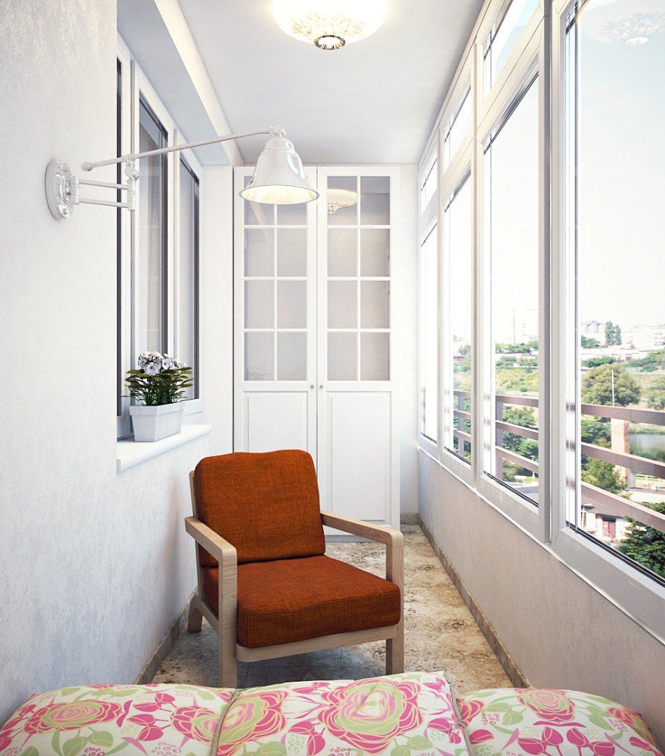 Балкон с панорамными окнами интерьер