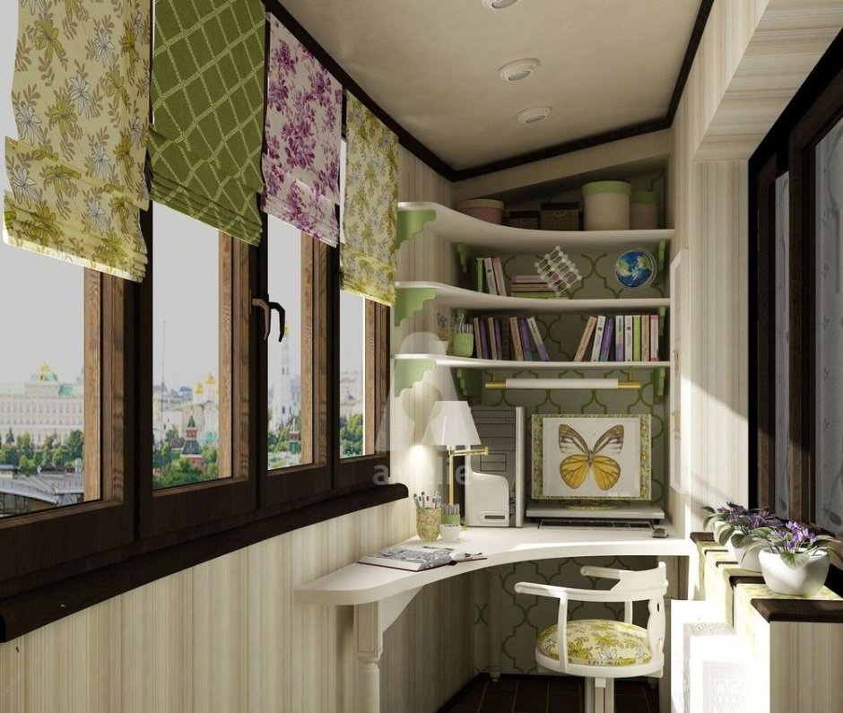 Отделка лоджии с панорамным остеклением