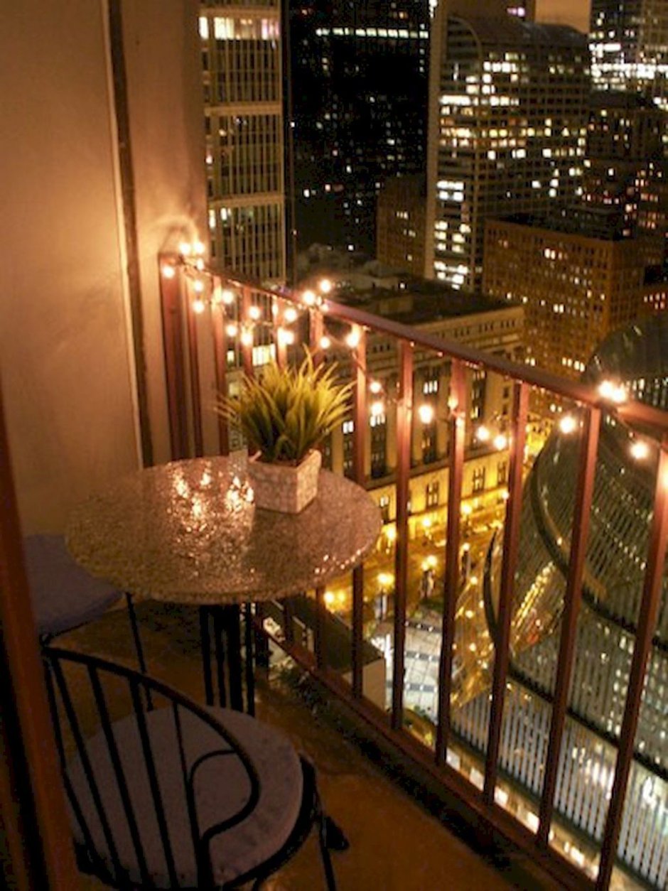 Вечерний вид с балкона
