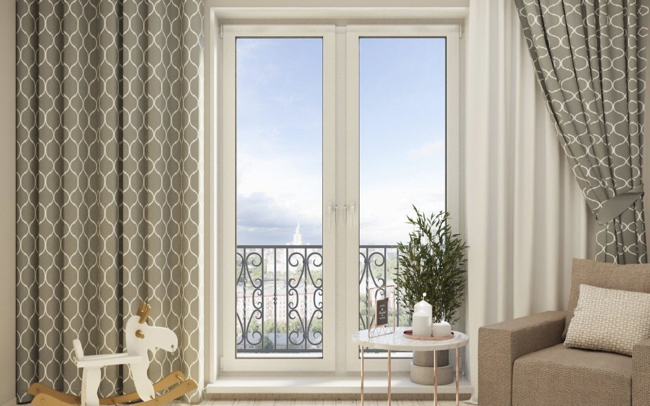 Комната с французским окном