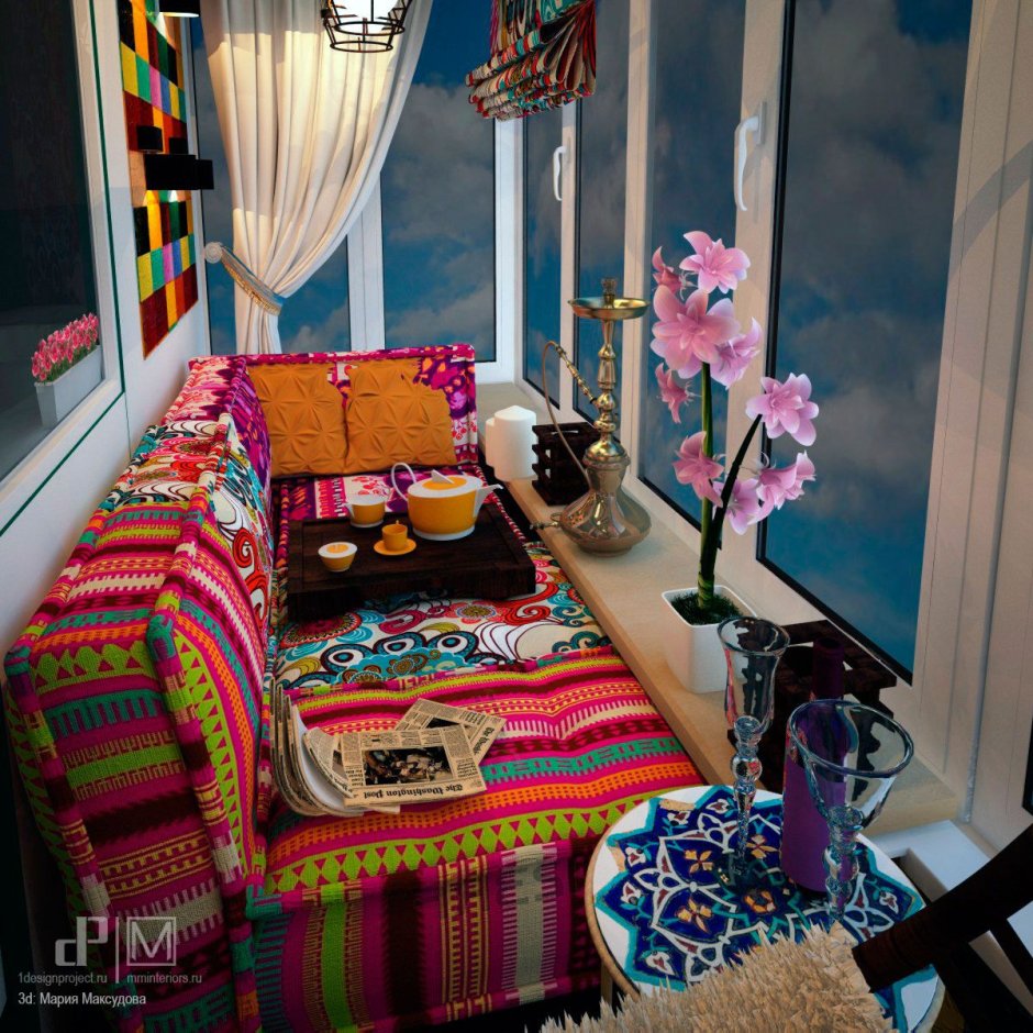 Маленькая гостиная в марокканском стиле