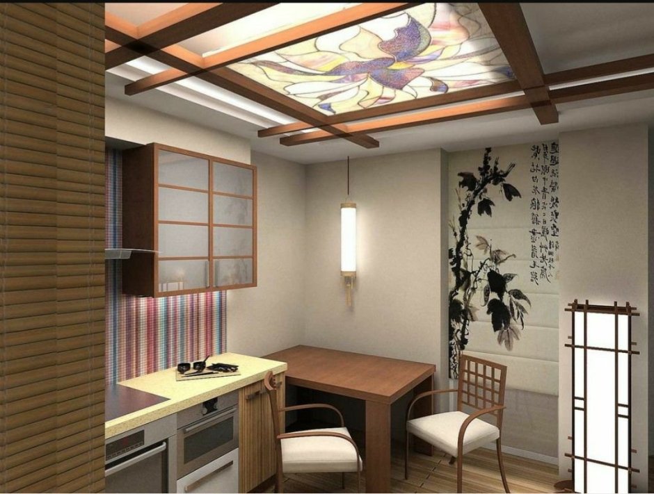 Комната для отдыха в японском традиционном стиле