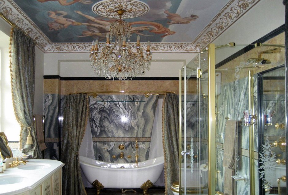 Стиль Версаль в интерьере ванной