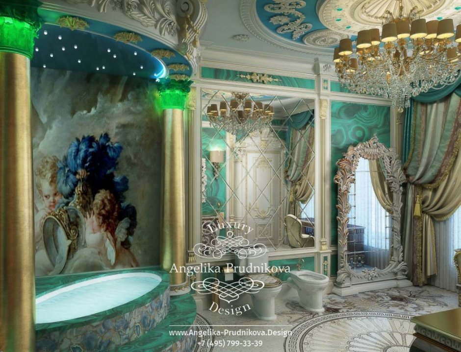 Королевская ванная комната в особняке