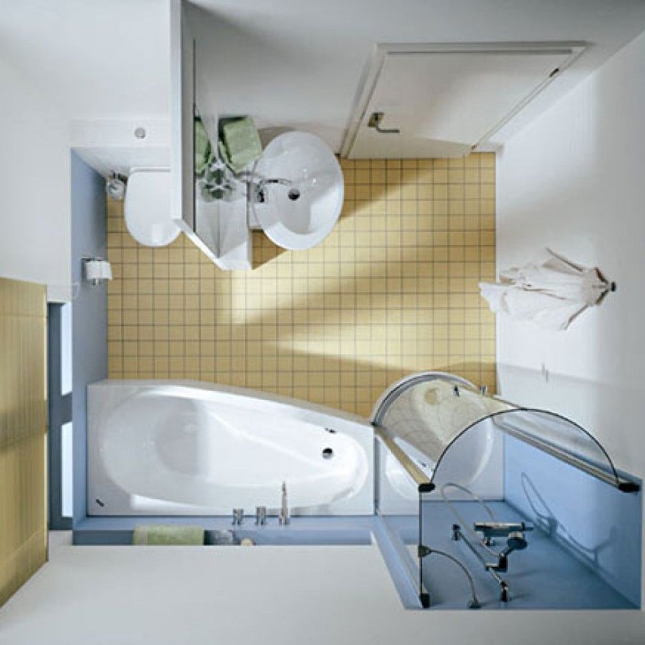 Планировочное решение ванной комнаты