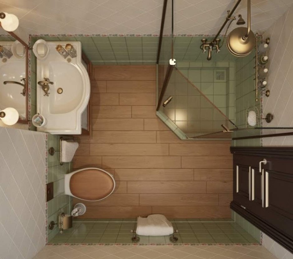 Современная ванная комната в хрущевке