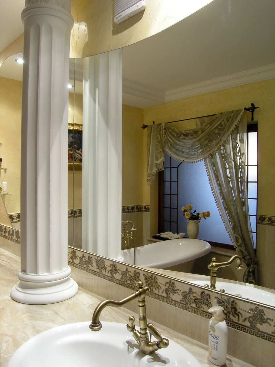 Римский стиль ванной комнаты