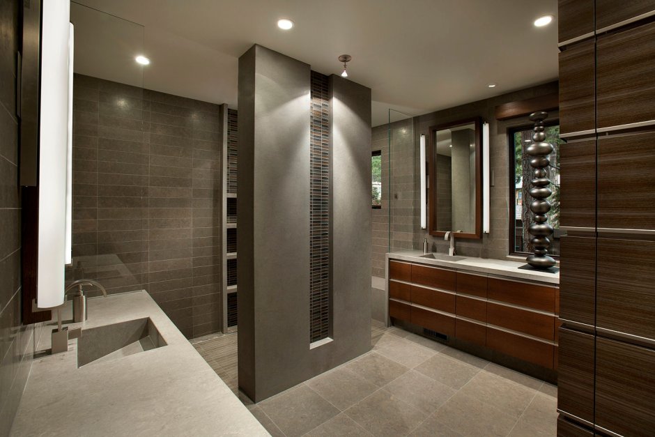 Ванная комната в коричневом стиле