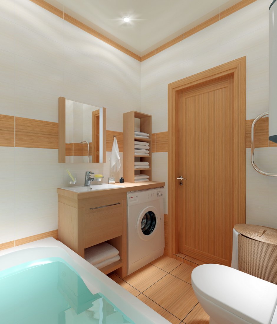 Ванная комната в двухкомнатной квартире