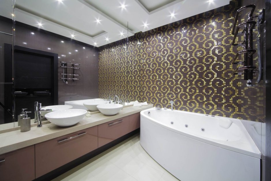 Красивые интерьеры ванных комнат в современном стиле